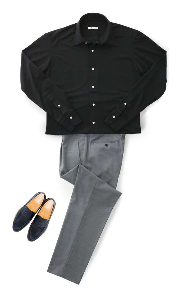 デザイン：カッタウェイのシャツ