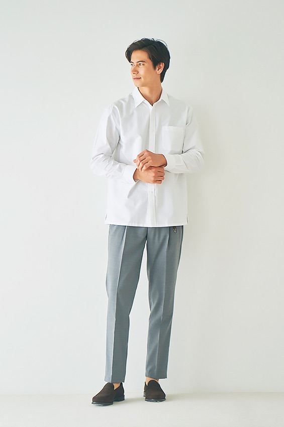 シャツアウターのコーデ