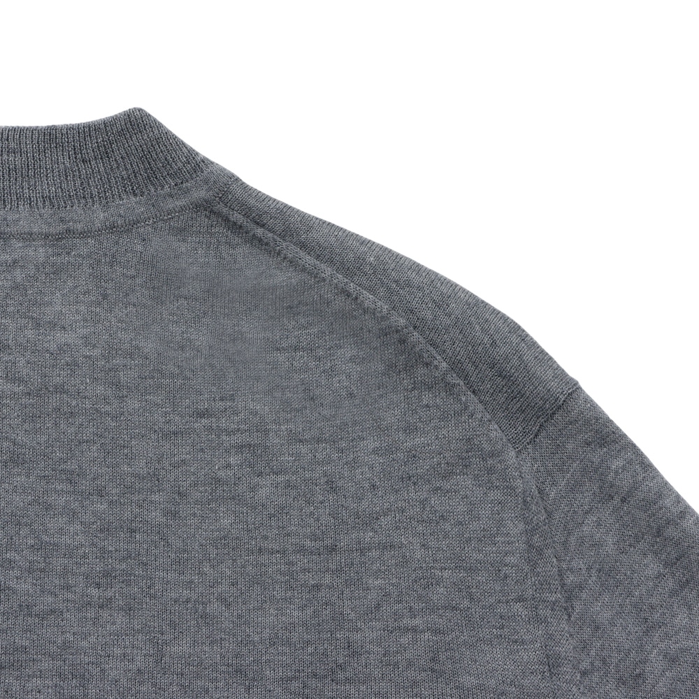 OHOTORO◆Scheme Raglan Knit/サイズ素材表記無し/グレー Rocky Monroe セーター ニット オーバーサイズ畦編みクルー